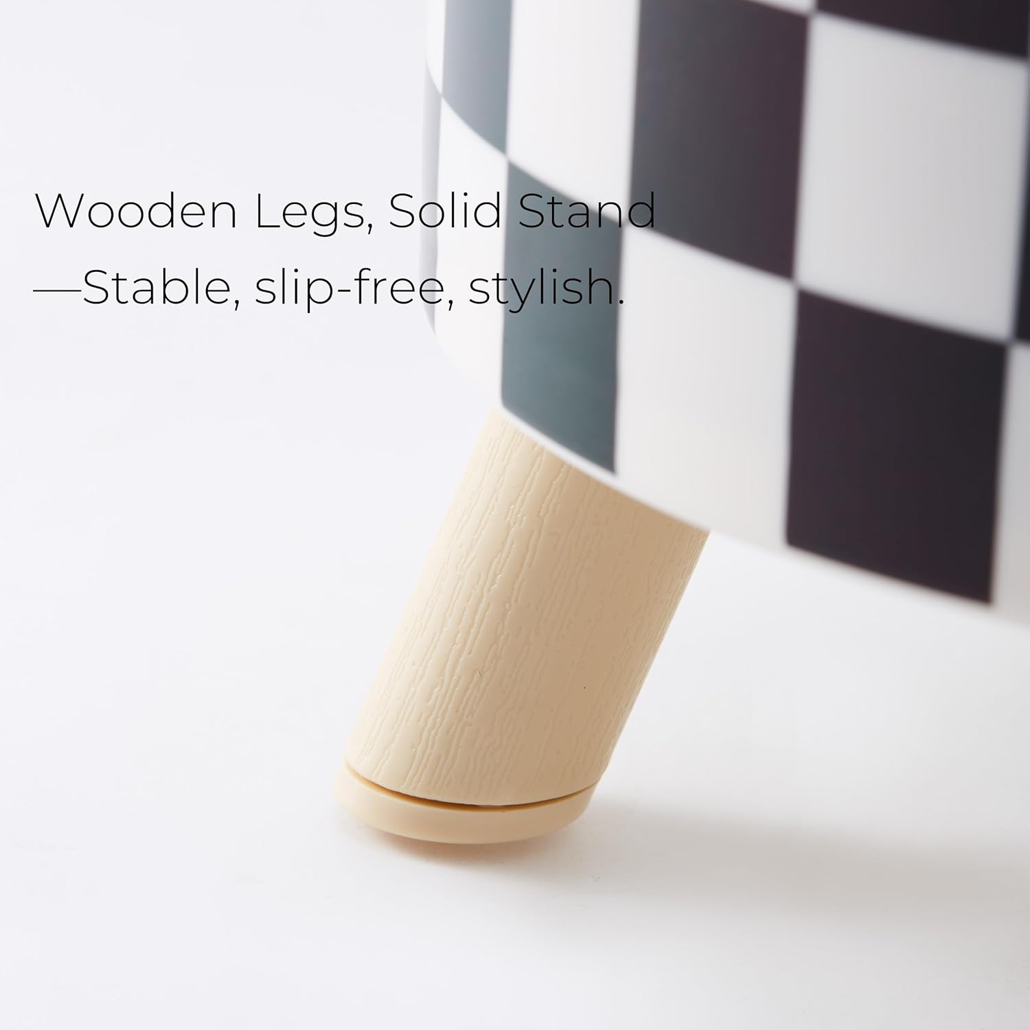 Elevated Pet Bowl with Legs - Checkered Stainless Steel