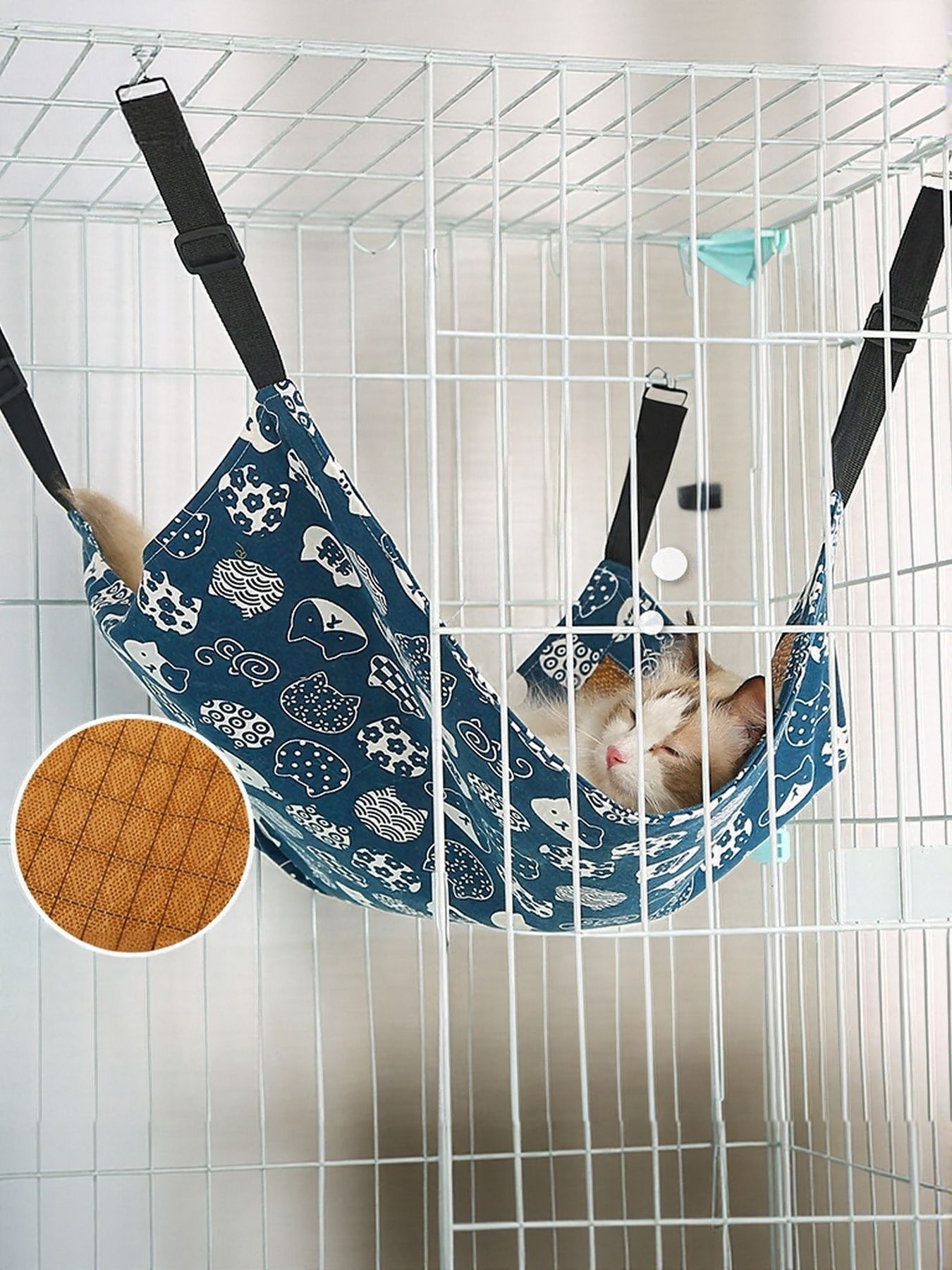 Comfortable Hanging Pet Hammock with Adjustable Straps