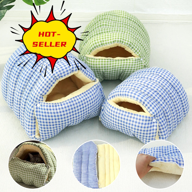Enclosed Pet Kennel Nest House — 6 Patterns, 2 Sizes, Washable