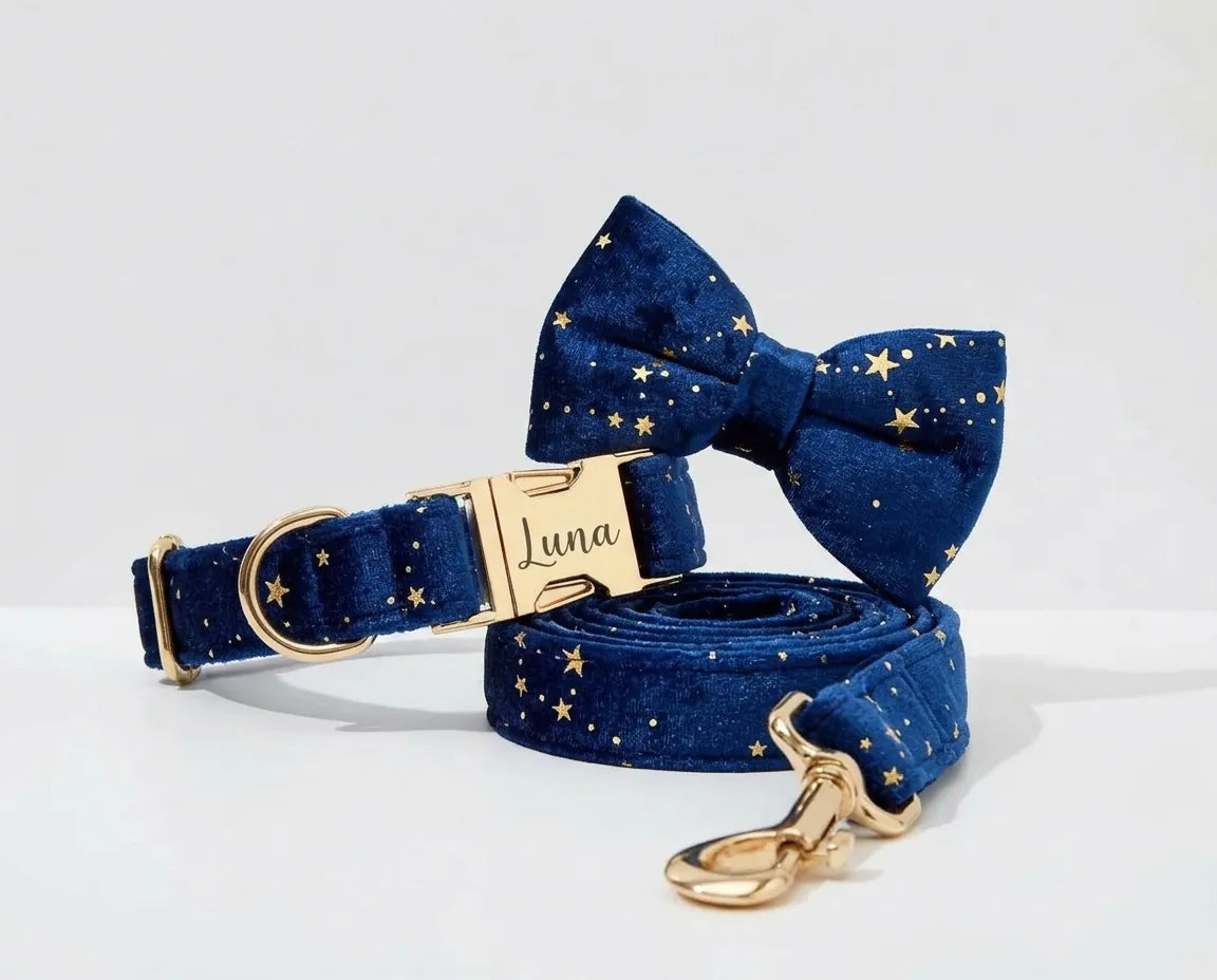 Dark Blue Velvet Set