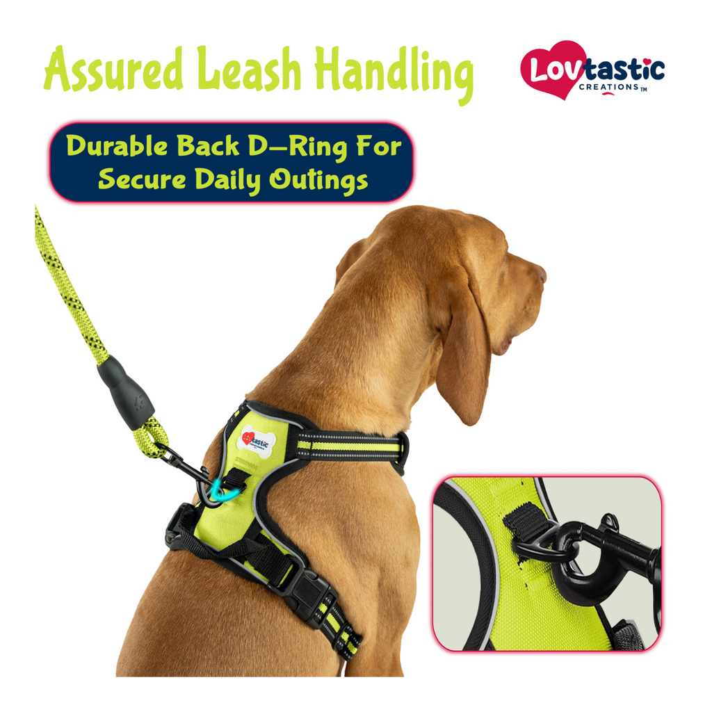 Lovtastic Creations™ No-Pull Dog Harness - with Strong & Durable Dog Leash & Free Poopbag Holder 3pcs Set | Reflective No-Choke Pet Harness