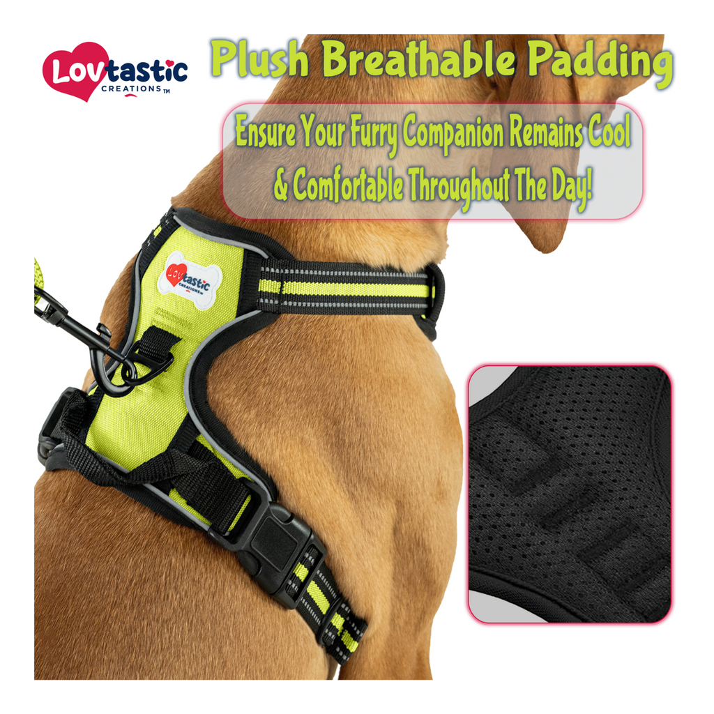 Lovtastic Creations™ No-Pull Dog Harness - with Strong & Durable Dog Leash & Free Poopbag Holder 3pcs Set | Reflective No-Choke Pet Harness