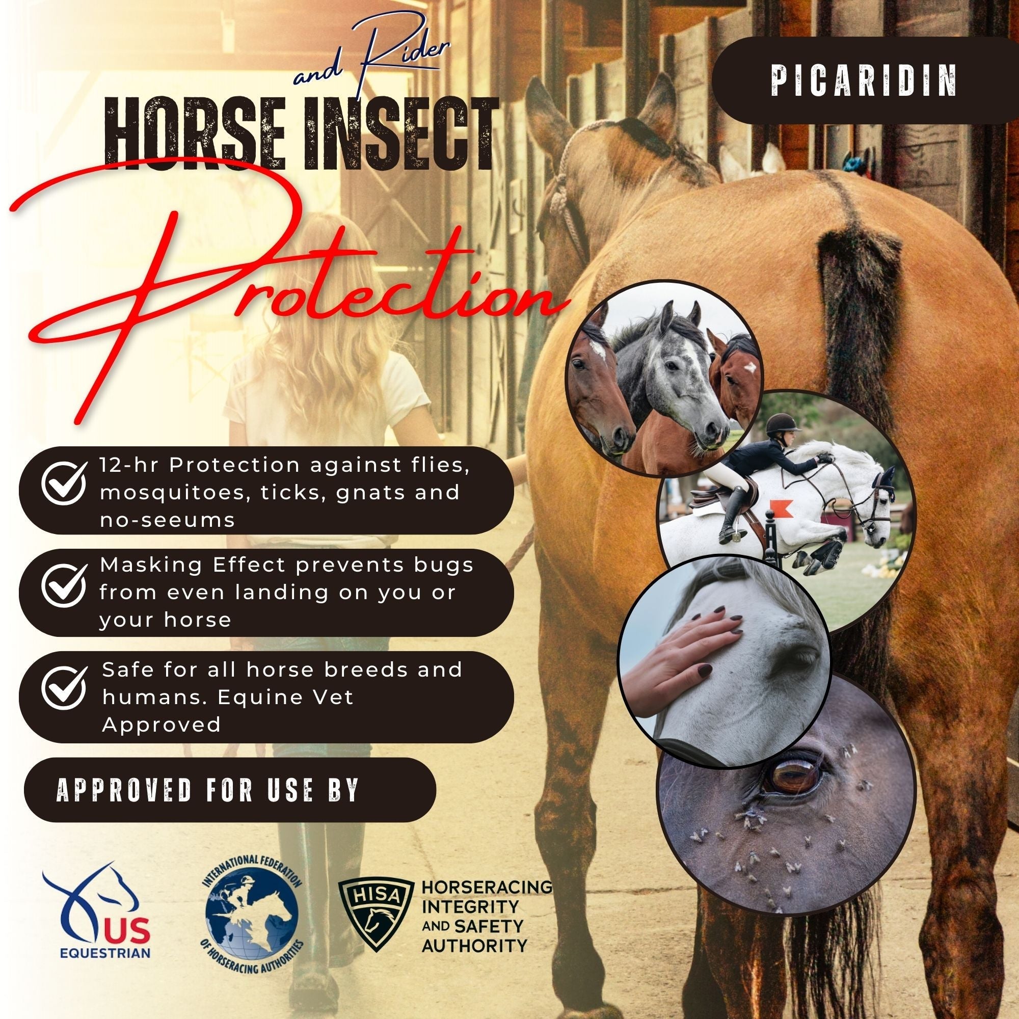 Horse & Rider Fly & Insect Repellent Spray, 32oz Trigger Sprayer