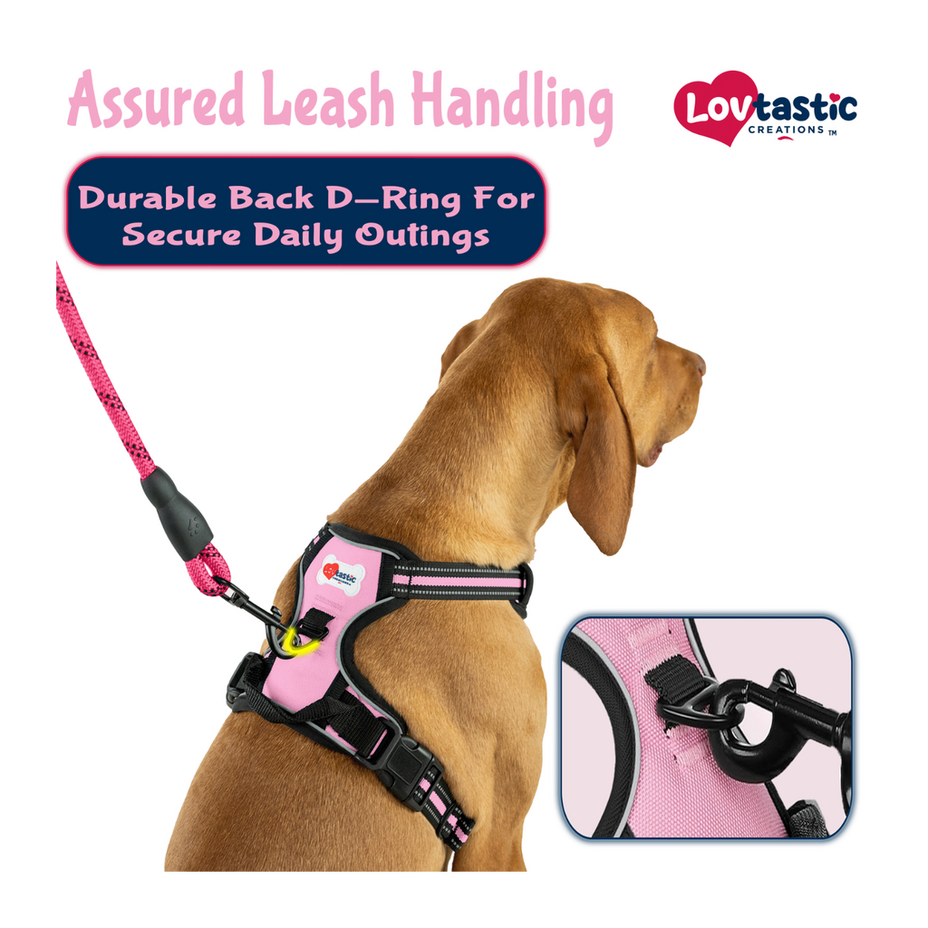 Lovtastic Creations™ No-Pull Dog Harness - with Strong & Durable Dog Leash & Free Poopbag Holder 3pcs Set | Reflective No-Choke Pet Harness