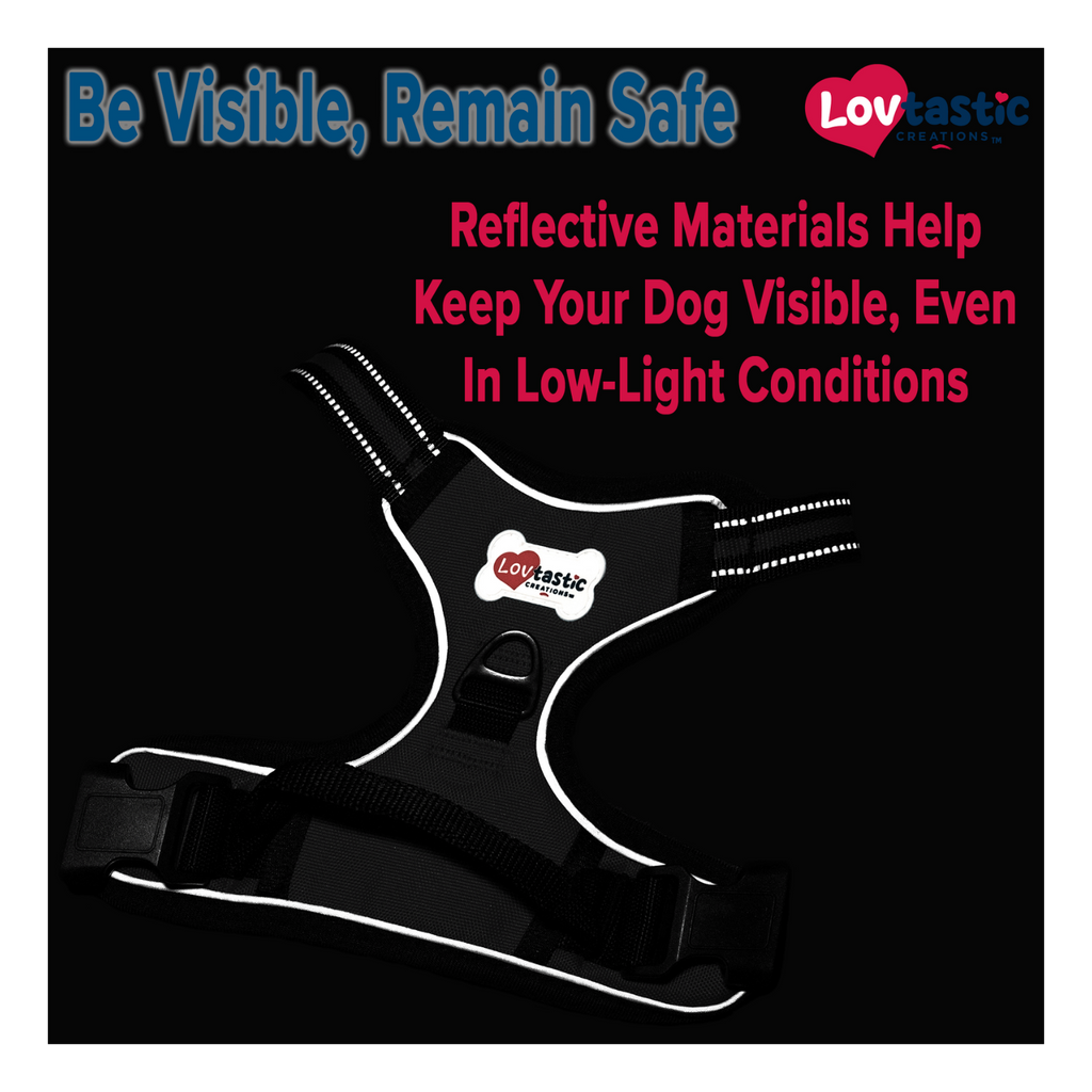 Lovtastic Creations™ No-Pull Dog Harness - with Strong & Durable Dog Leash & Free Poopbag Holder 3pcs Set | Reflective No-Choke Pet Harness