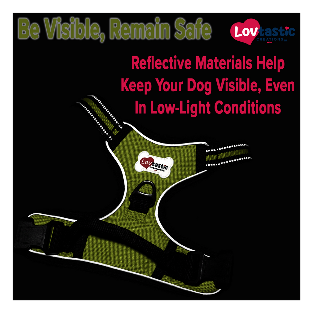 Lovtastic Creations™ No-Pull Dog Harness - with Strong & Durable Dog Leash & Free Poopbag Holder 3pcs Set | Reflective No-Choke Pet Harness