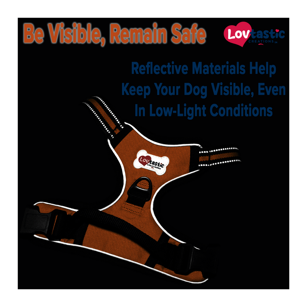 Lovtastic Creations™ No-Pull Dog Harness - with Strong & Durable Dog Leash & Free Poopbag Holder 3pcs Set | Reflective No-Choke Pet Harness
