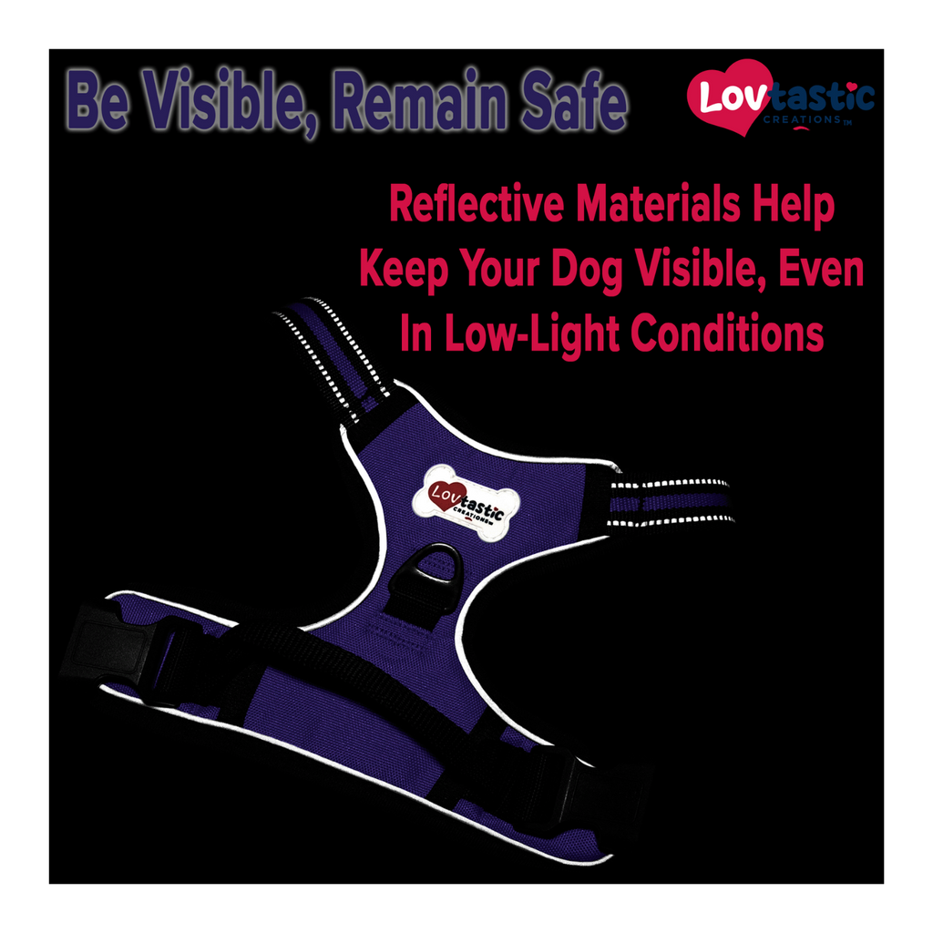 Lovtastic Creations™ No-Pull Dog Harness - with Strong & Durable Dog Leash & Free Poopbag Holder 3pcs Set | Reflective No-Choke Pet Harness