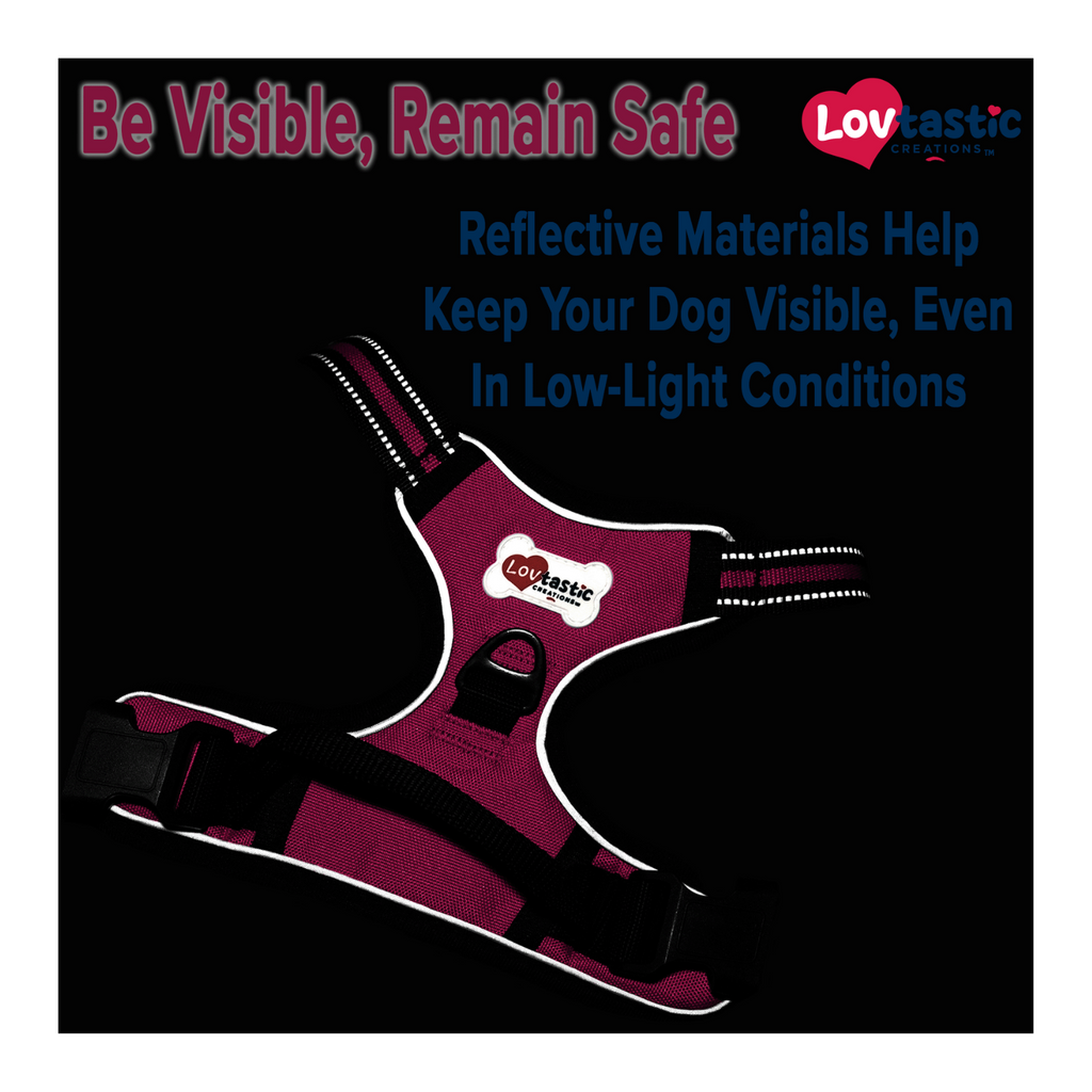 Lovtastic Creations™ No-Pull Dog Harness - with Strong & Durable Dog Leash & Free Poopbag Holder 3pcs Set | Reflective No-Choke Pet Harness