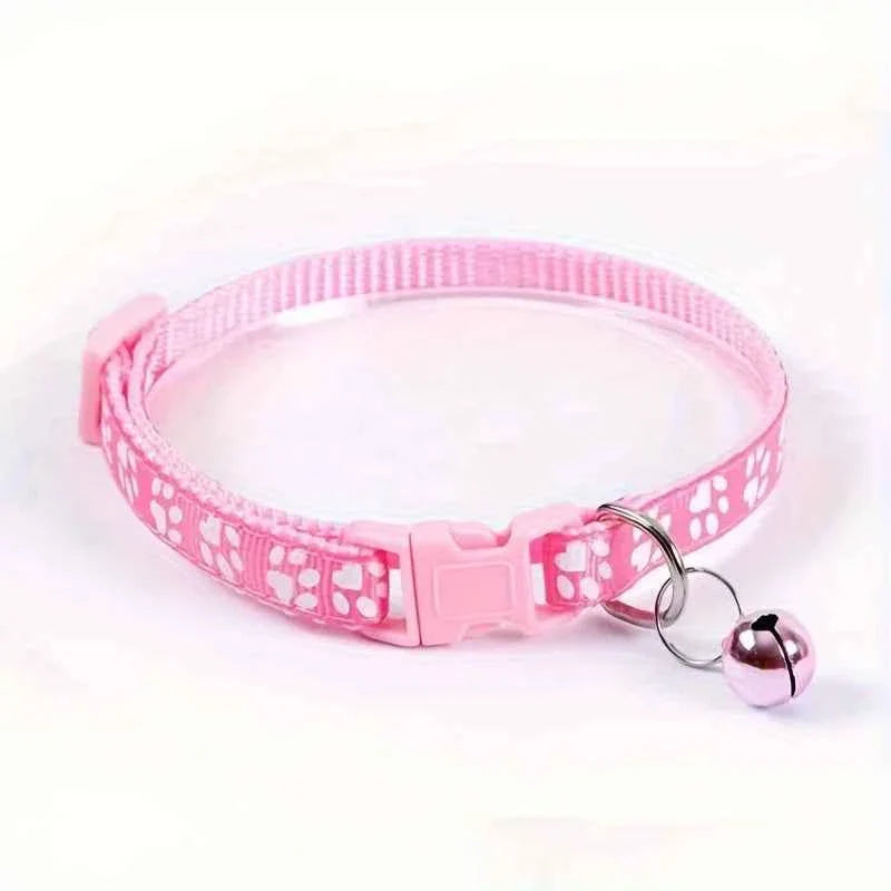 Colorful Adjustable Cat Collar with Bell