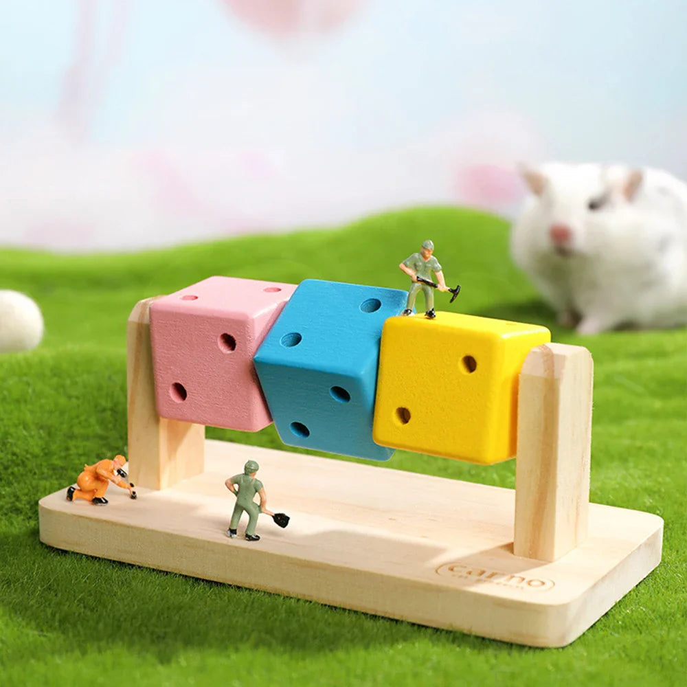 1PC Hamster Chew Toy Wood Platform Grinding Teeth Toys Exercise Intelligence Training for Small Animals