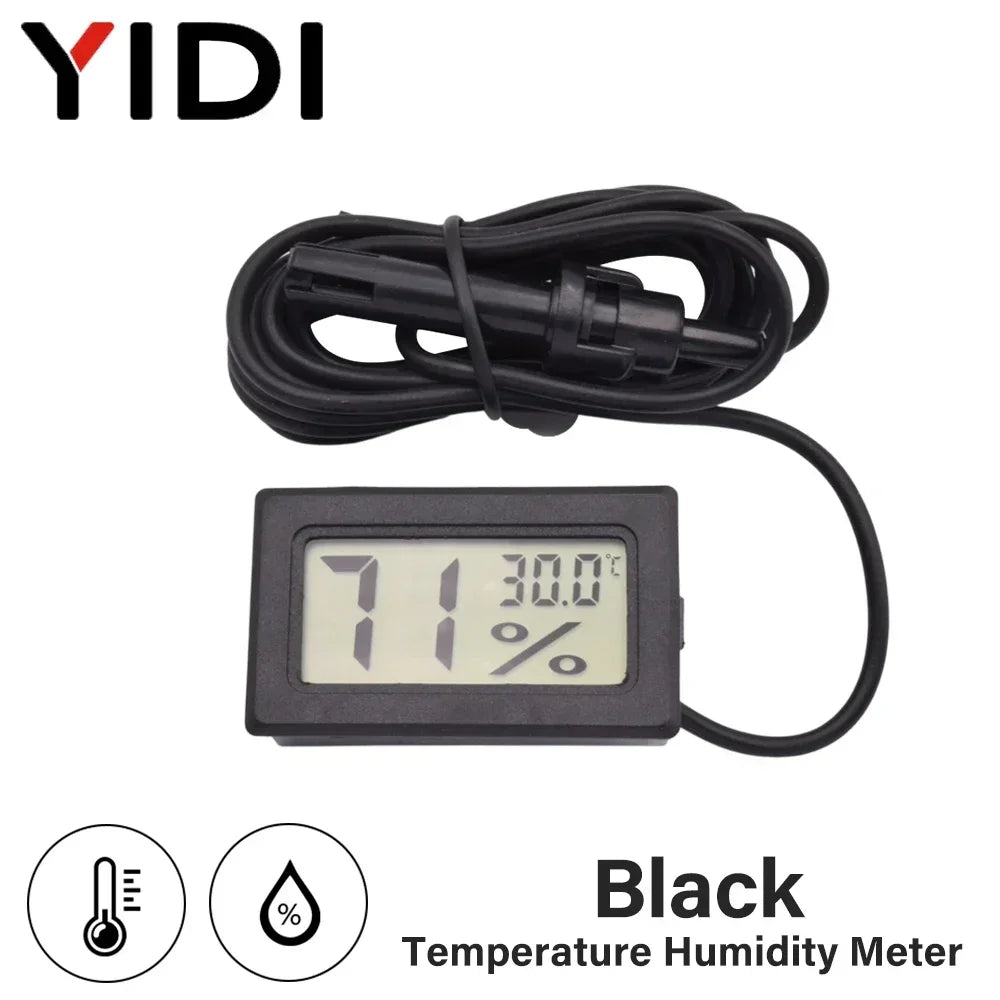 Mini LCD Digital Thermometer Hygrometer | Temperature Humidity Monitor for Incubator Aquarium