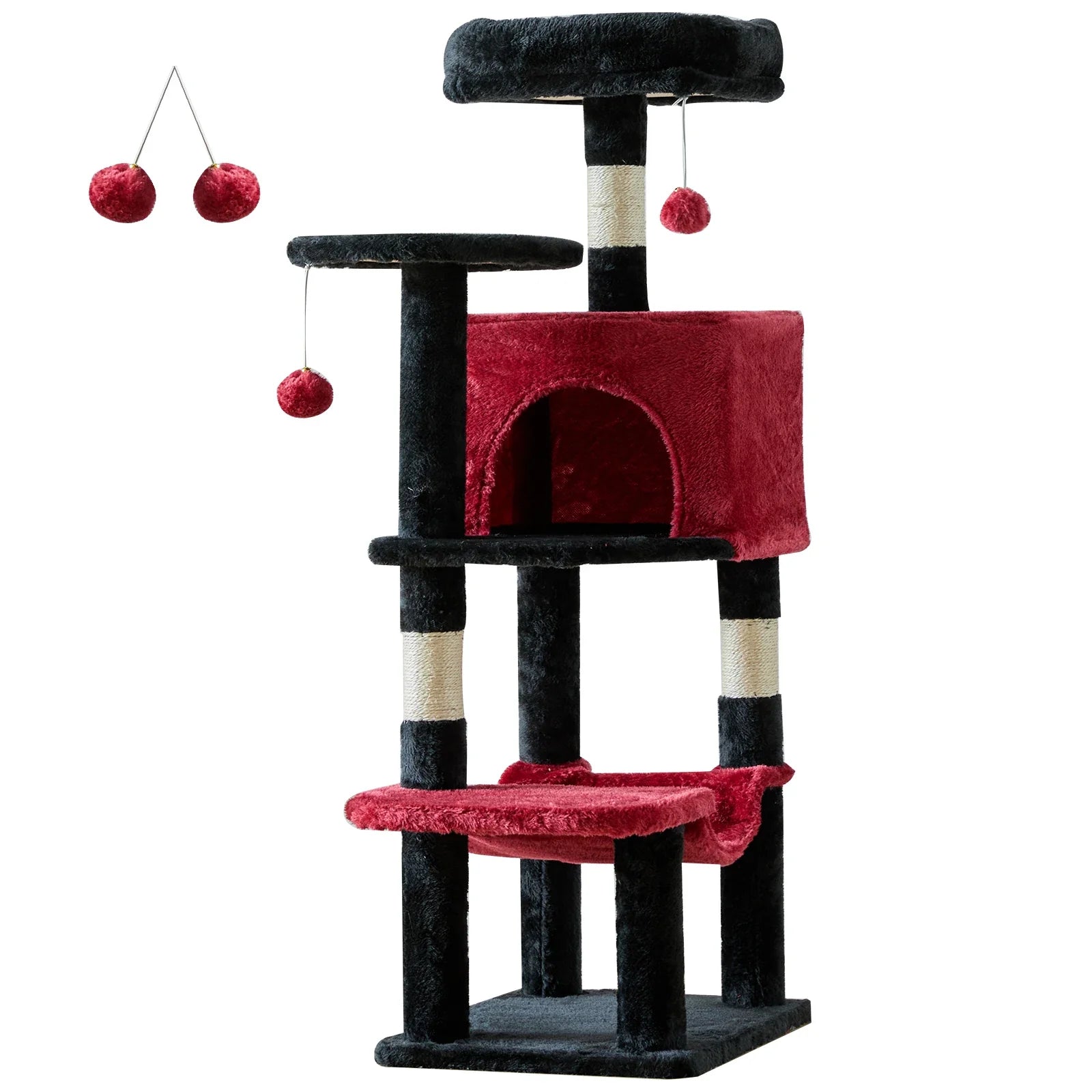 JHKCN Cat Tree Tall Multi-Cat Climbing Tower Sisal Posts
