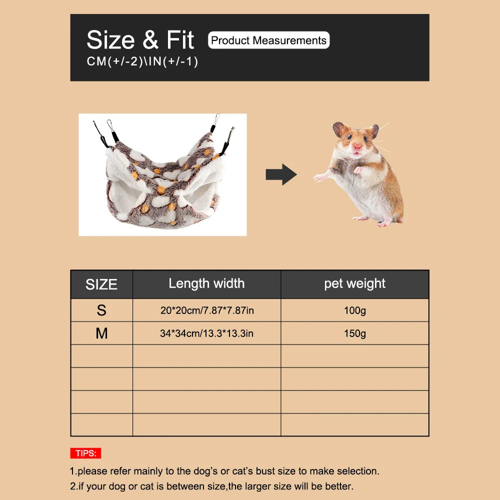 Small Pet Hammock Suspended Sleeping Bag Hamster Hammock