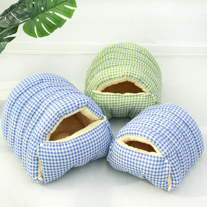 Enclosed Pet Kennel Nest House — 6 Patterns, 2 Sizes, Washable