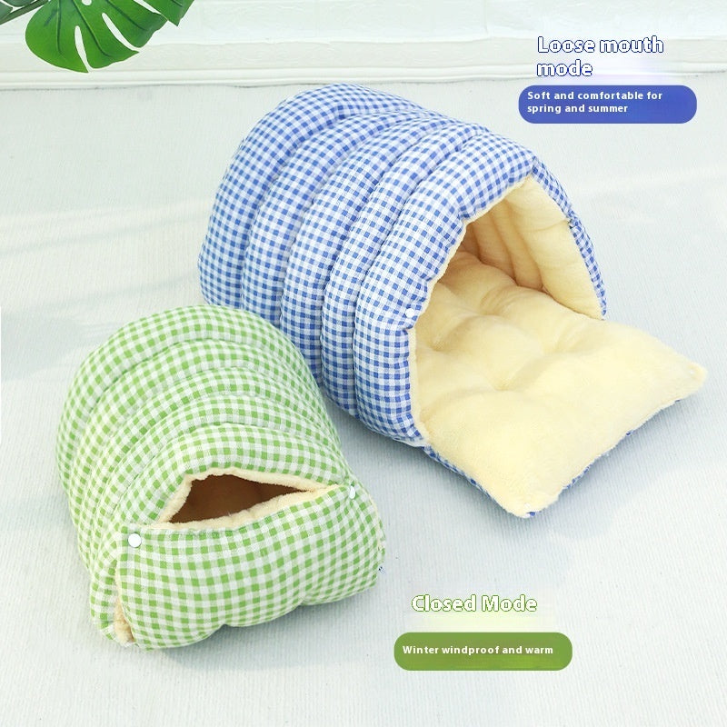 Enclosed Pet Kennel Nest House — 6 Patterns, 2 Sizes, Washable