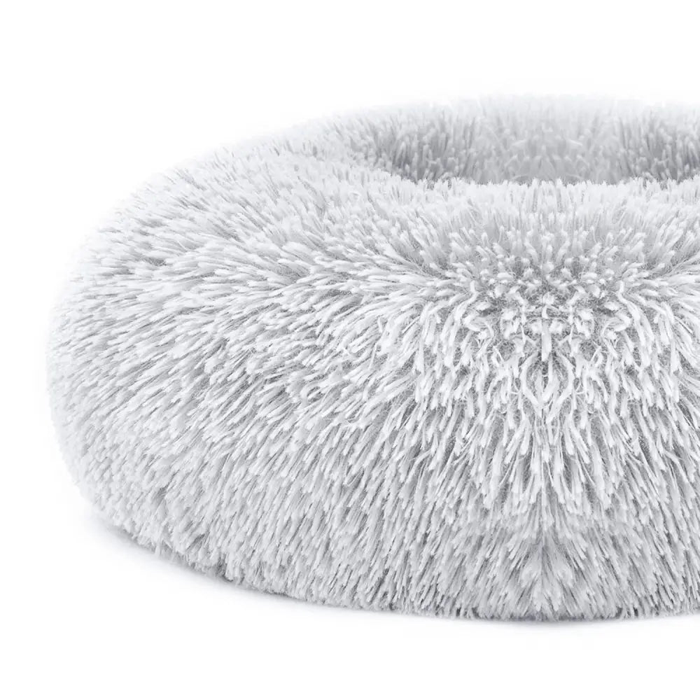 Plush Fleece Donut Pet Bed for Cats and Small Dogs